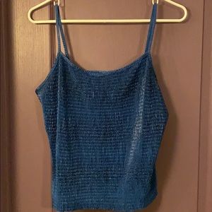 Eye Candy Juniors’ Blue Shimmery Cami Top Size M